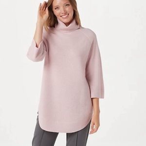 Soft by Naadam Cashmere Waffle Stitch Turtleneck Sweater